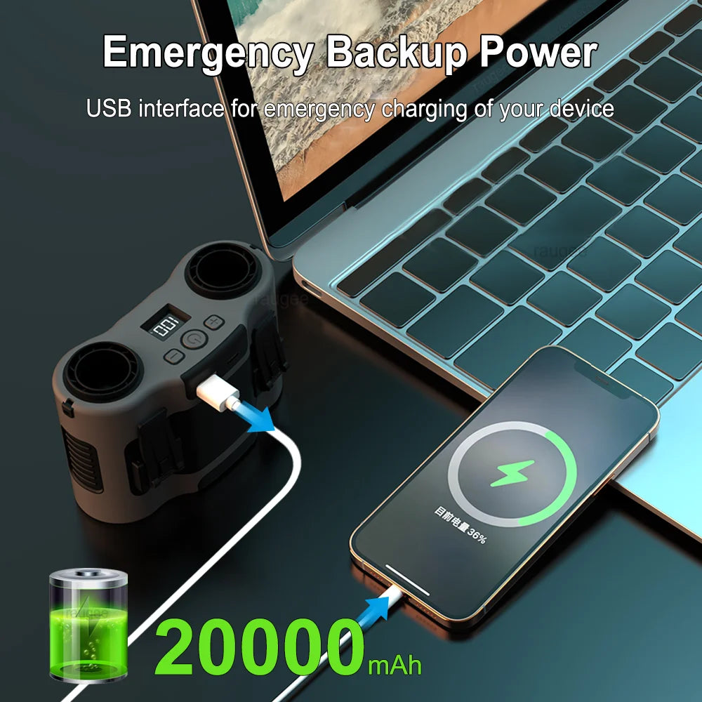Compact Belt Clip Rechargeable Fan with Long Battery Life