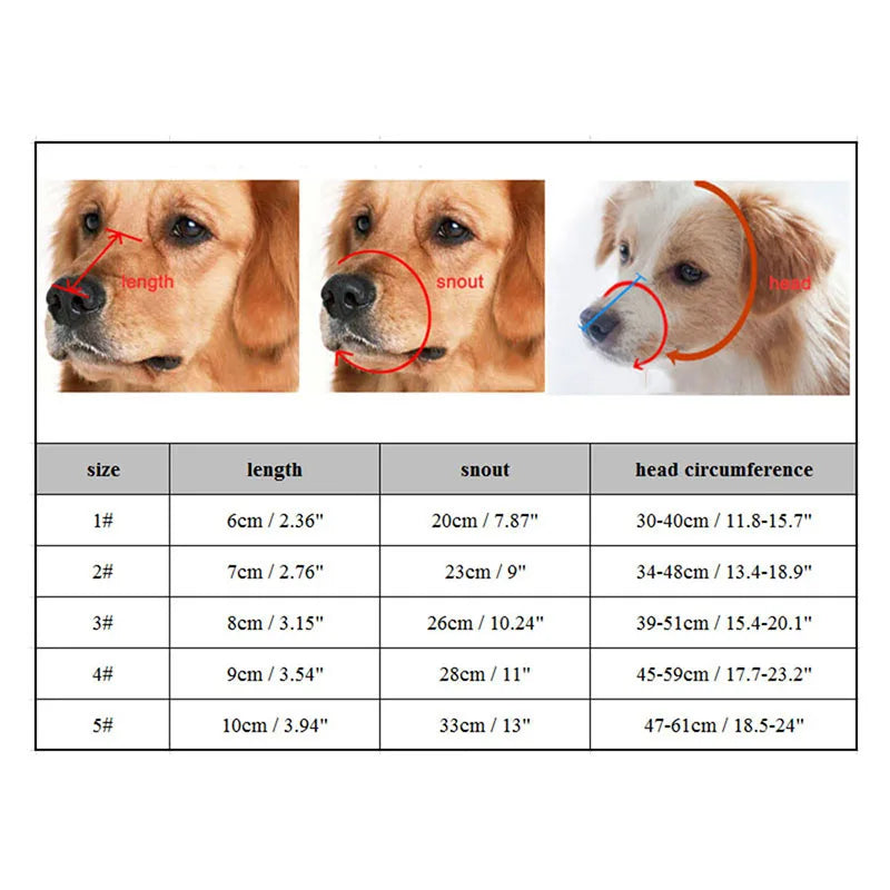 Comfortable Pet Muzzle for Dogs