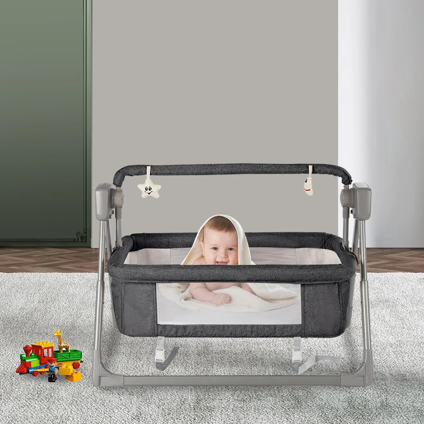 Smart Musical Baby Bed with Remote Control