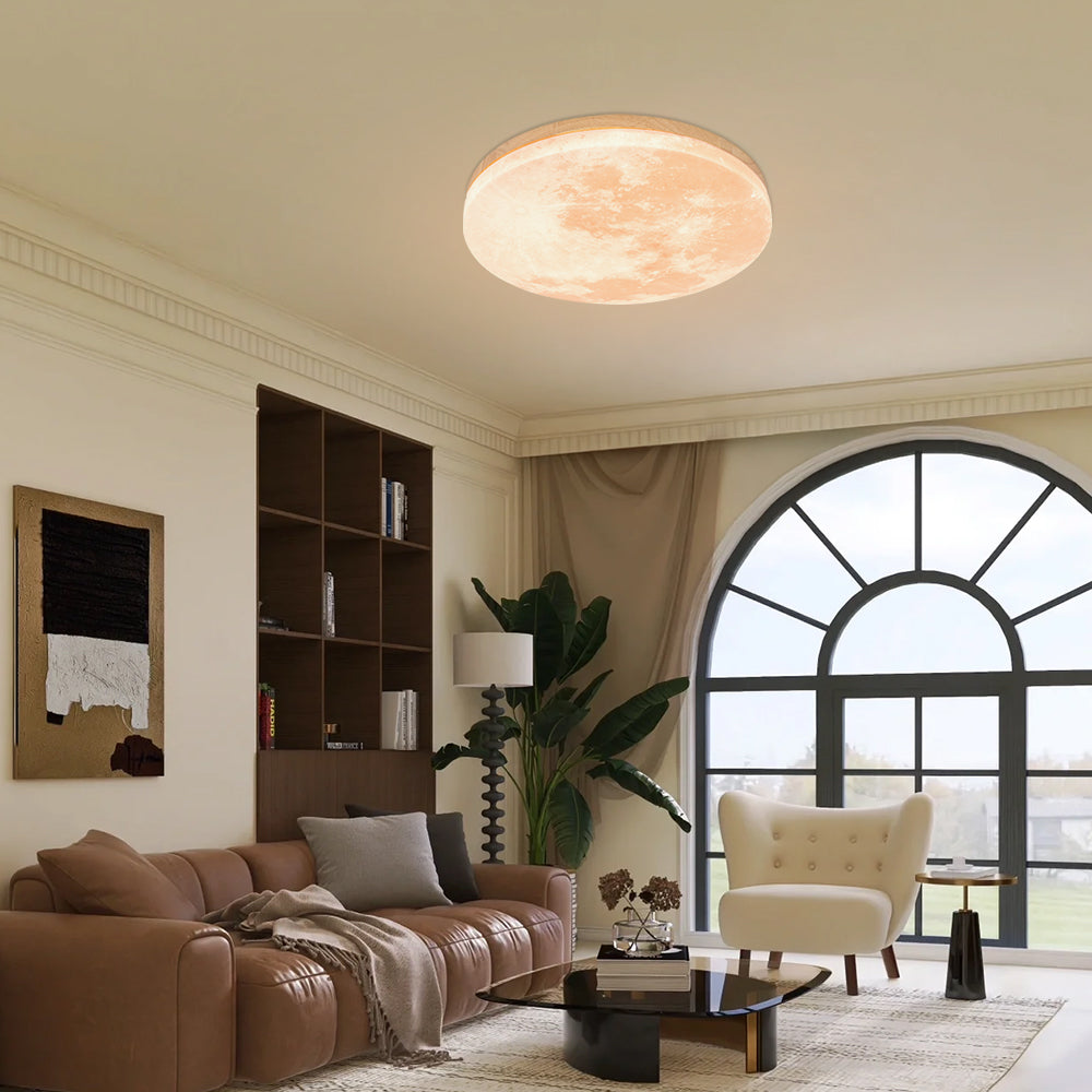 Round Soft Glow Ceiling Lamp Indoor Home Lighting