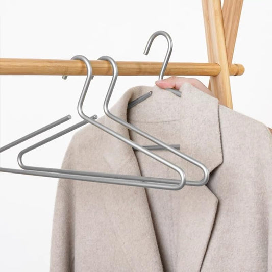 Space Saving 5 Pack Slimline Metal Clothes Hangers - Pexav