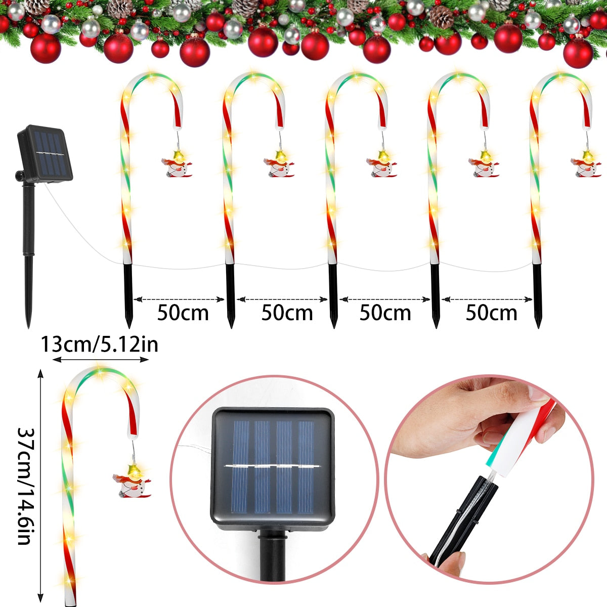 Colorful Outdoor Solar Powered Lamp