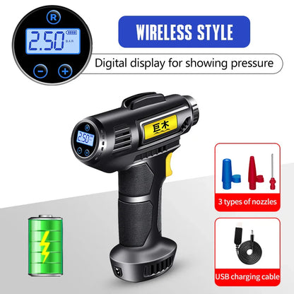 Compact 12V Car Air Pump – Portable Tire Compressor