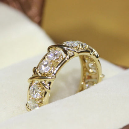 Unique Luxury CZ Engagement Ring