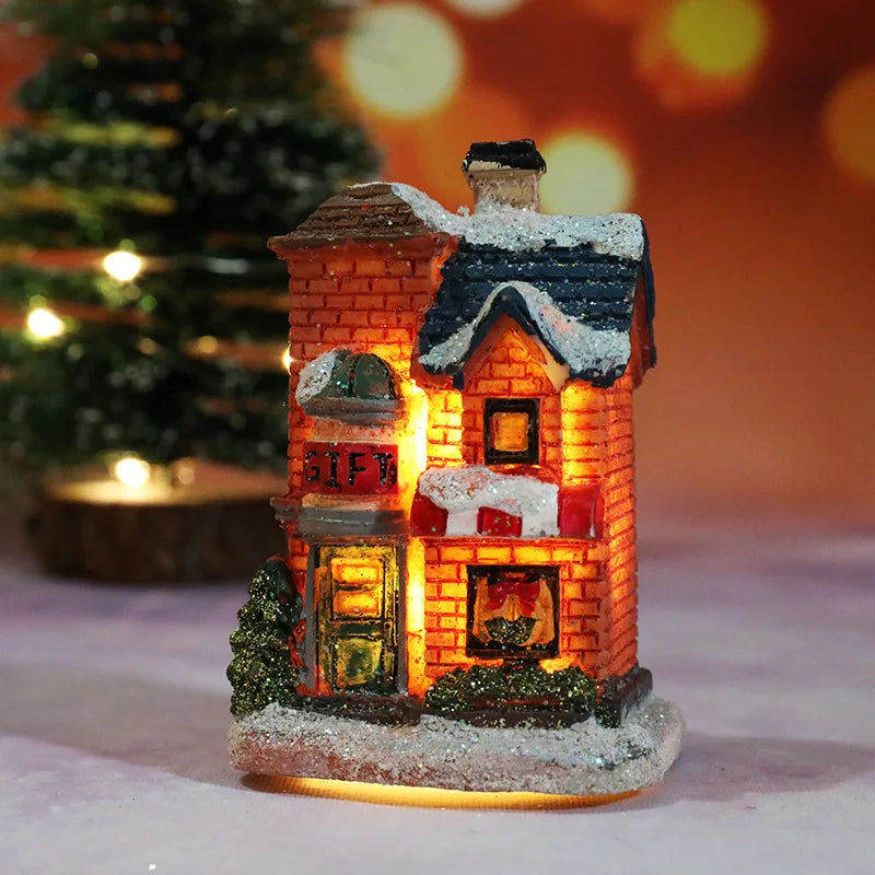 Festive LED Holiday Home Decor Figurines