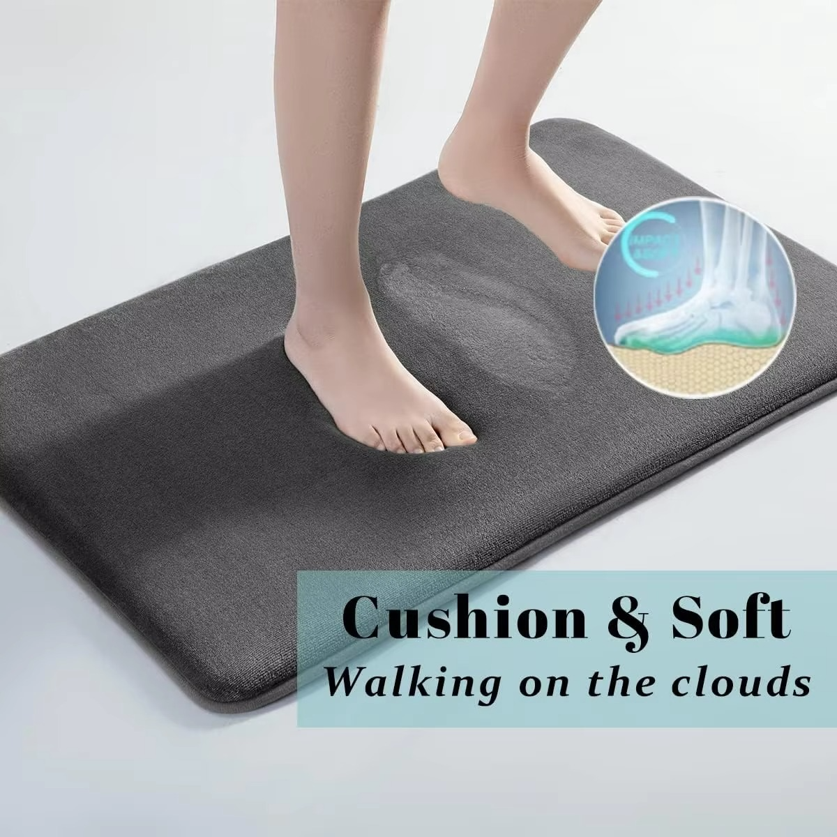 Soft Pink Plush Bathroom Mat
