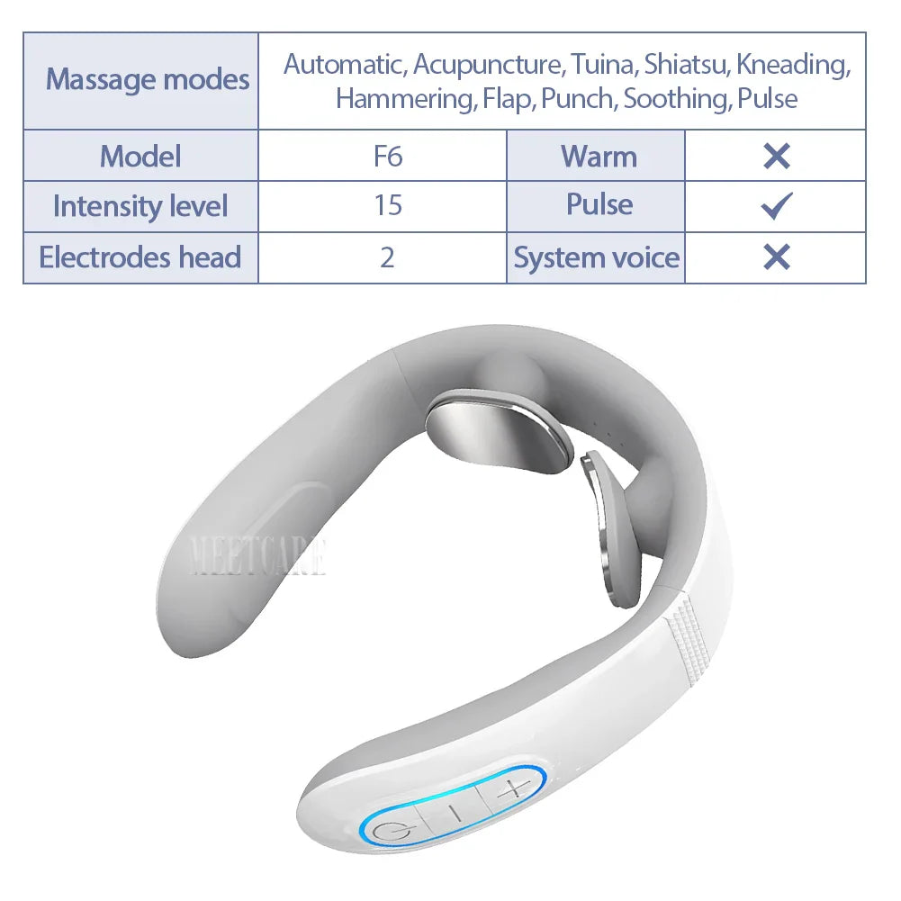 Wireless Rechargeable Neck Massager for Pain Relief