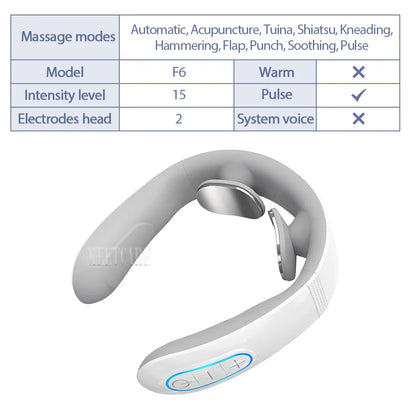 Wireless Rechargeable Neck Massager for Pain Relief