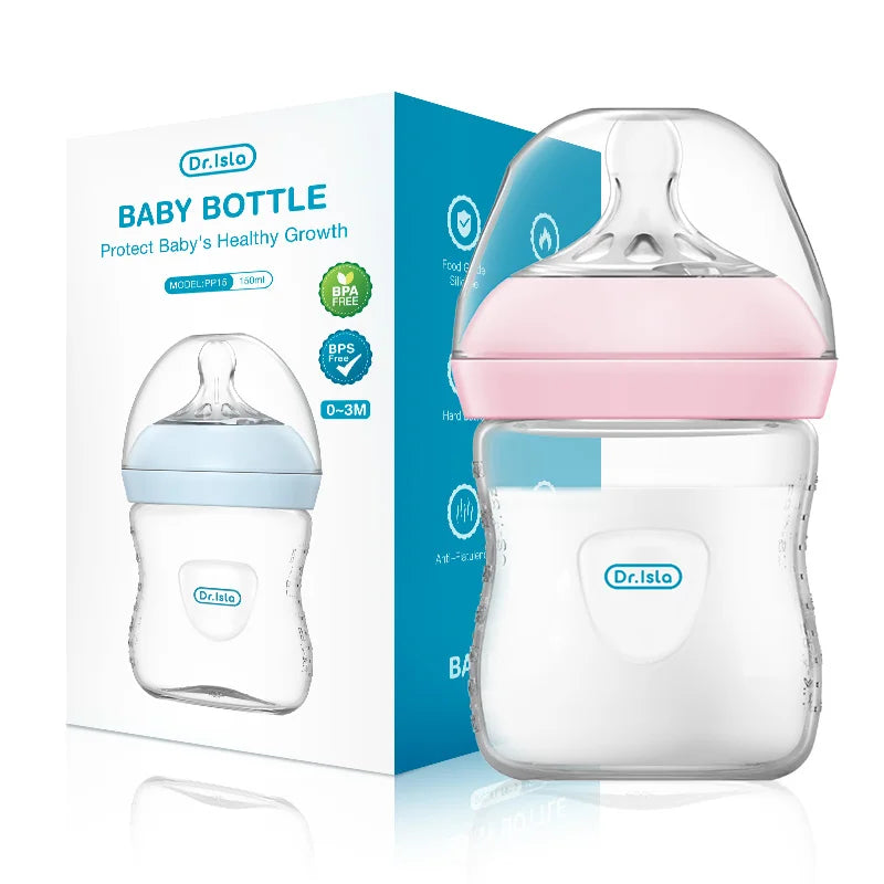 Safe Baby Milk Bottle, Easy Clean & Anti Colic Design