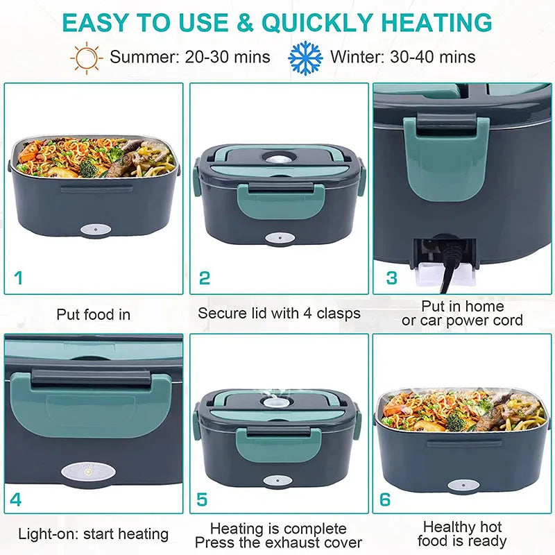 Compact 1.5L Portable Electric Food Warmer Heater