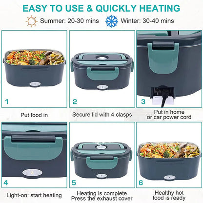 Compact 1.5L Portable Electric Food Warmer Heater
