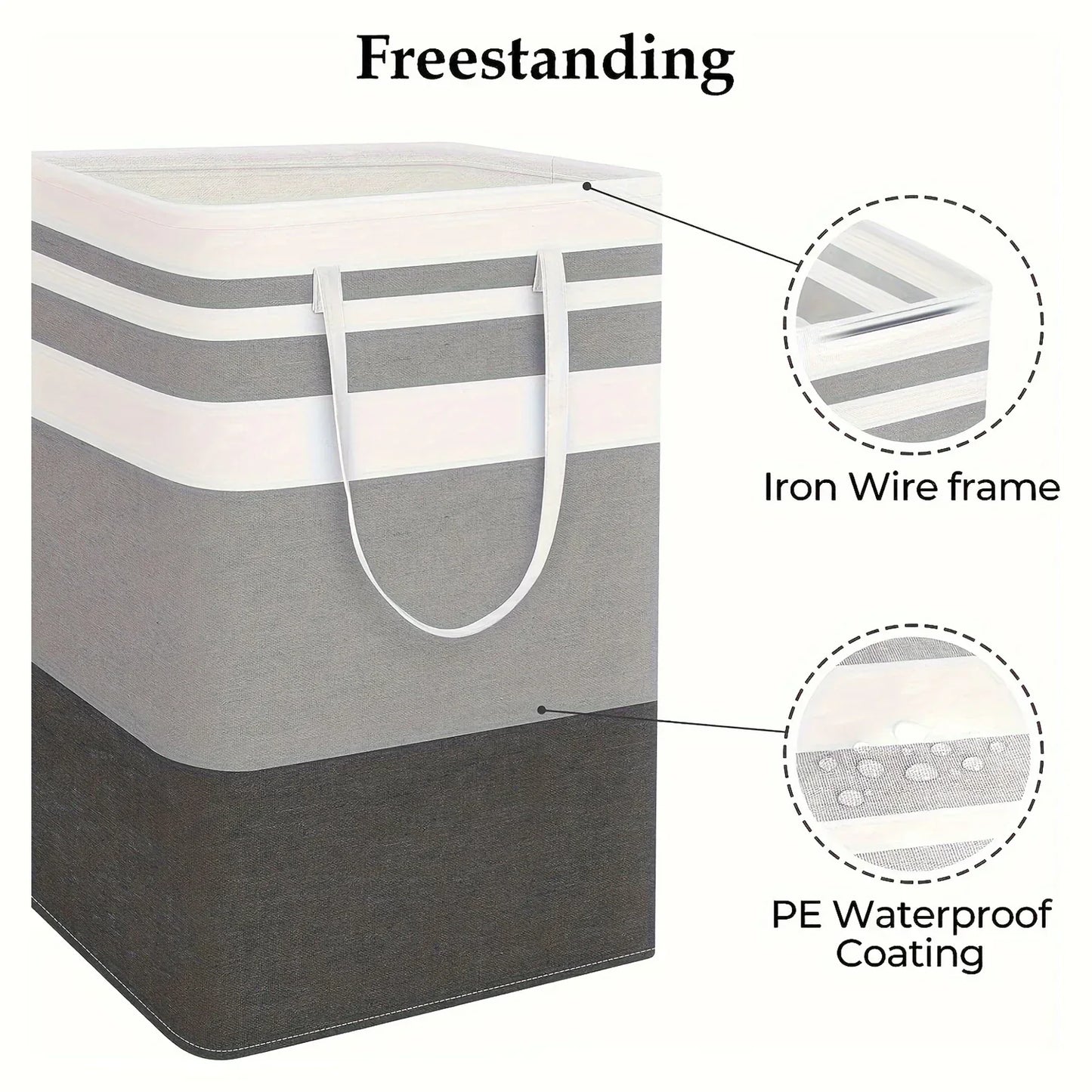Big Capacity Folding Laundry Basket with Handles