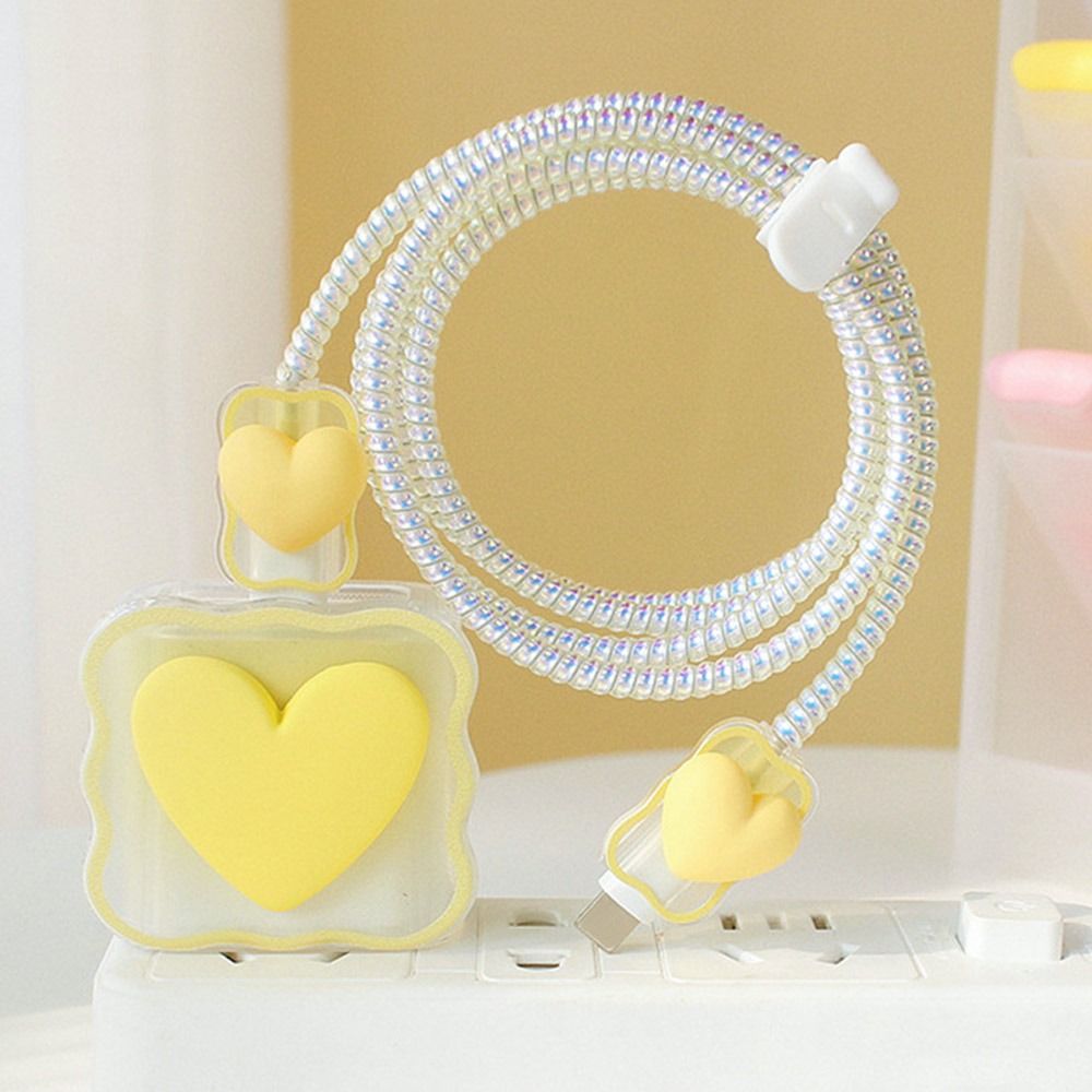 Clear Phone Charging Cord Protective Cover