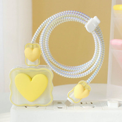 Clear Phone Charging Cord Protective Cover
