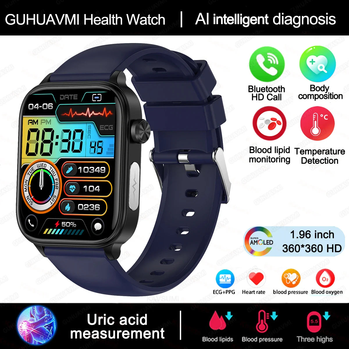 Advanced Fitness Tracker Watch with Heart Rate Monitor