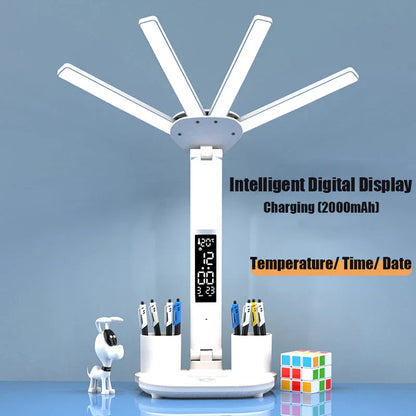 Space Saving Adjustable 4 Head Desk Lamp