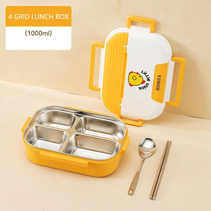 Thermal Compartment Food Grade Metal Lunch Box Set
