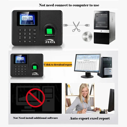 Accurate Digital Fingerprint Attendance Clock