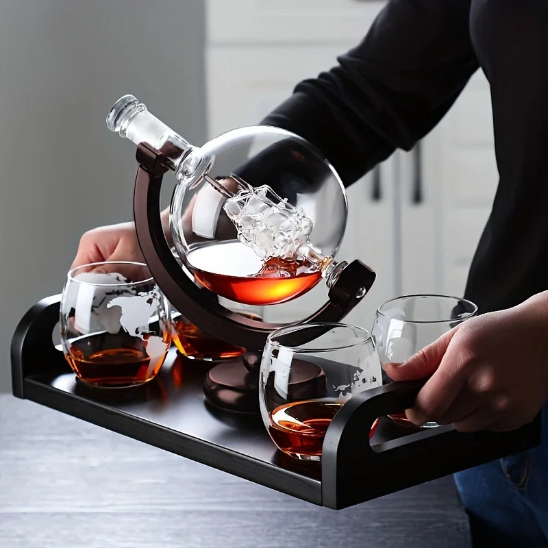 Unique Glass Wine Decanter Set - Pexav