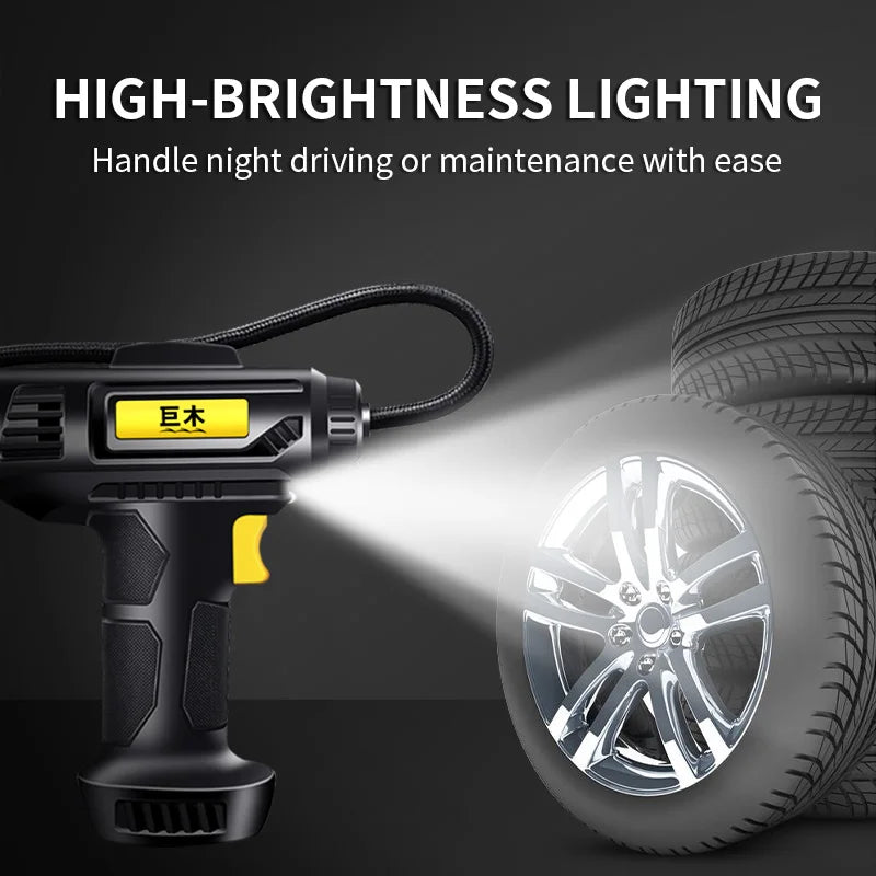 Compact 12V Car Air Pump – Portable Tire Compressor