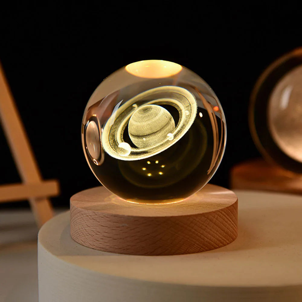 Colorful 3D Solar System Globe Lamp