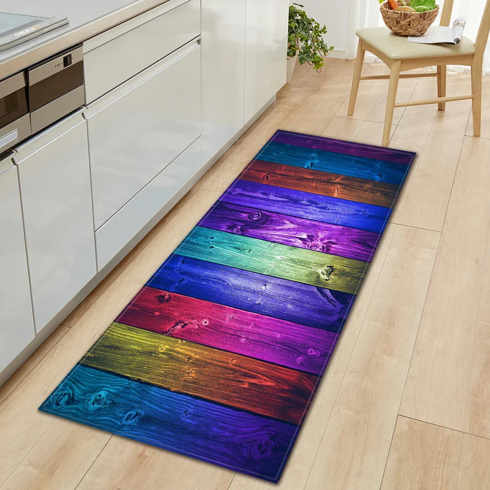Classic Wooden Style Anti-slip Area Rugs