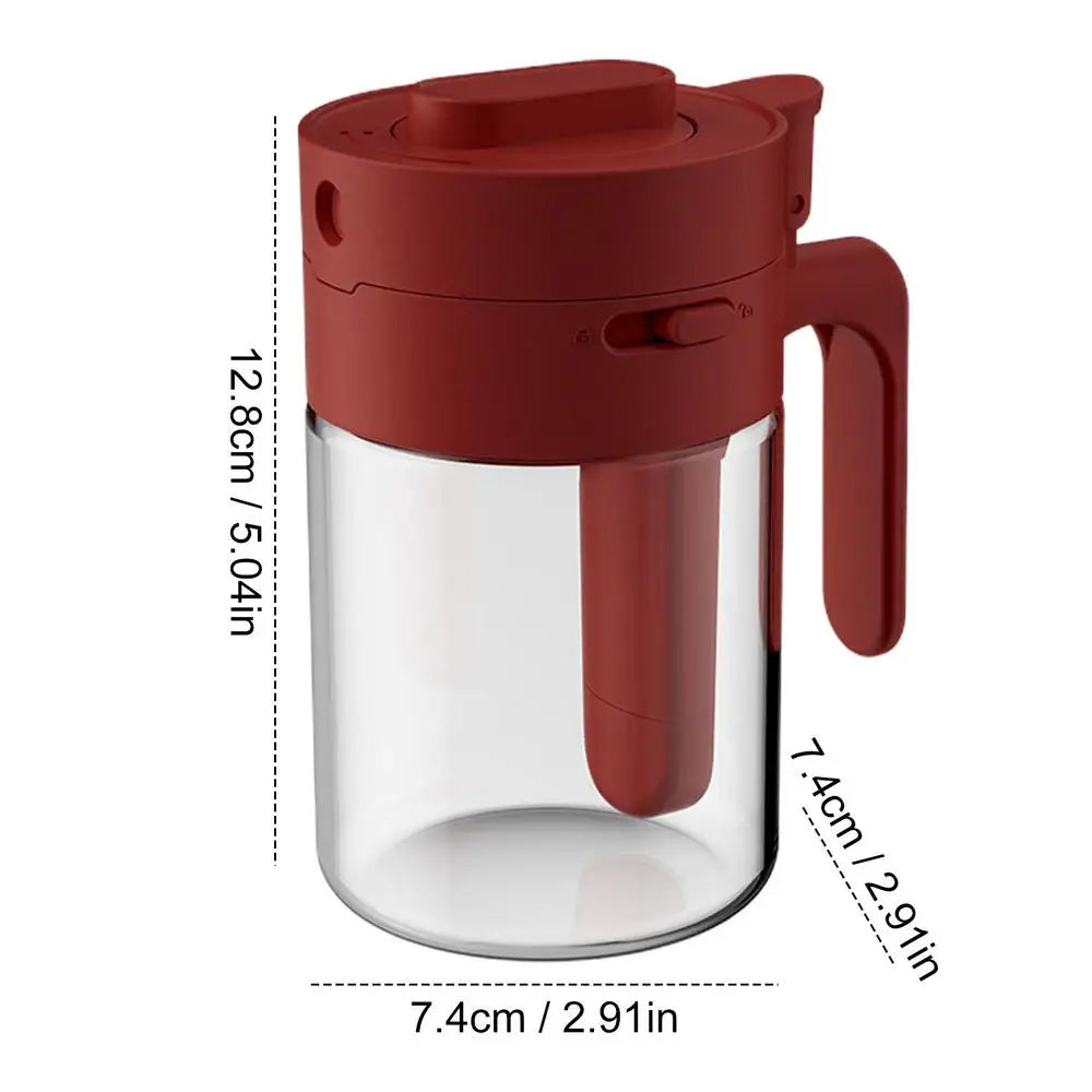 Clear Airtight Spice Jar with Lid and Spoon