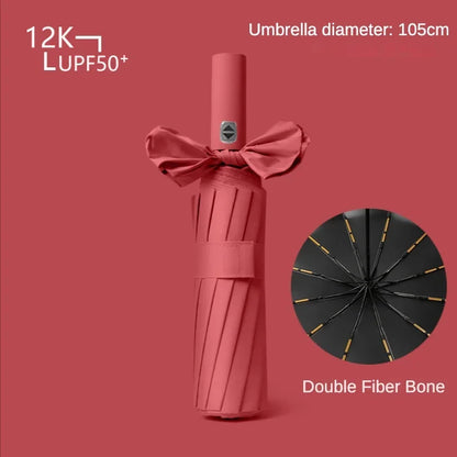 Windproof Waterproof Compact Sun Umbrella