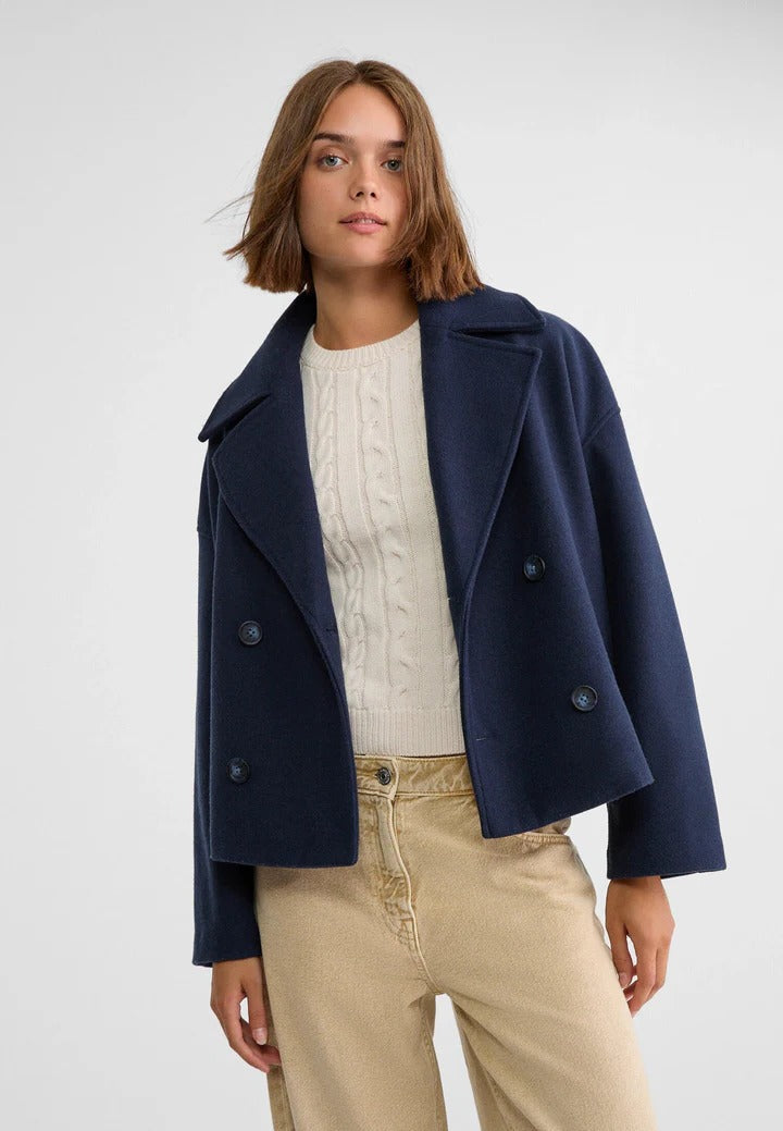 Classic Double Button Short Coat
