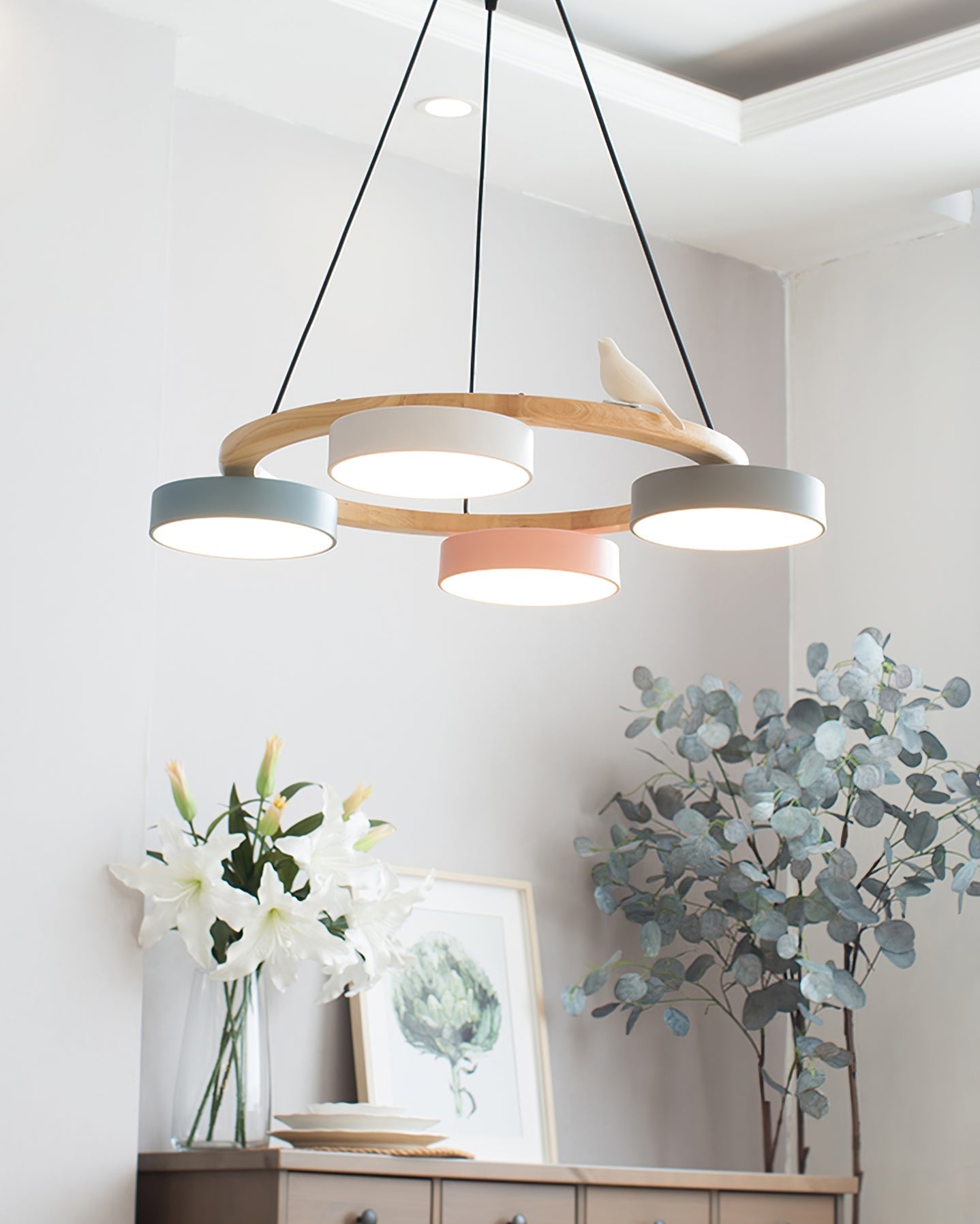 Beautiful Round Pendant LED Ceiling Light Fixture