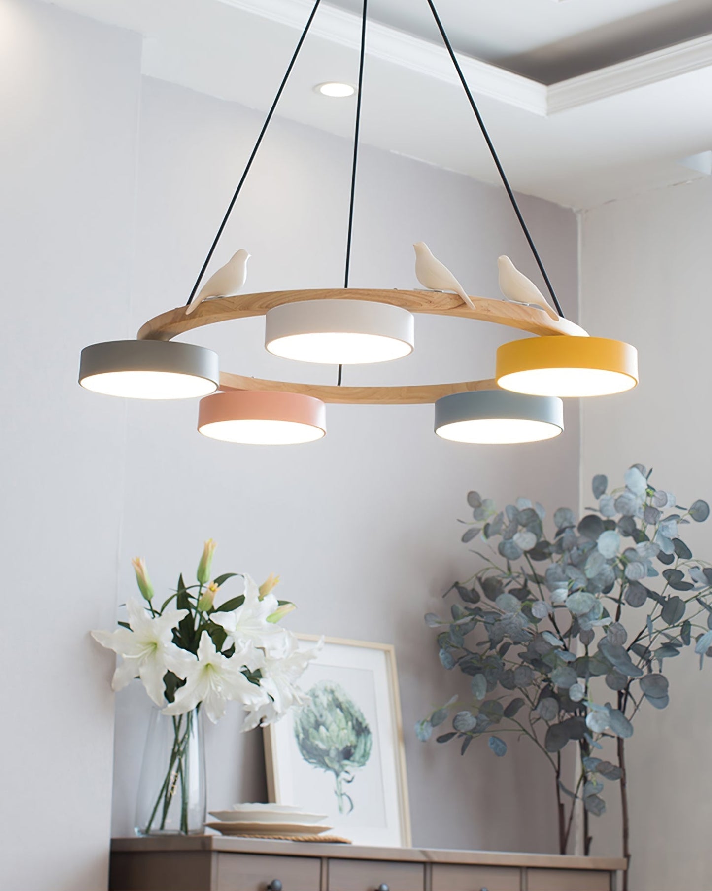 Beautiful Round Pendant LED Ceiling Light Fixture