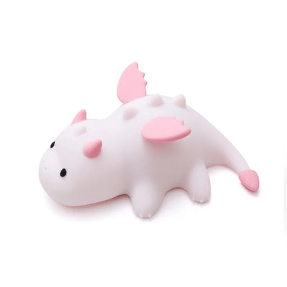 Silicone Dragon Night Light - Rechargeable LED Bedside Lamp with 7-Color RGB, Touch Control, and 30-Minute Timer for Kids 0