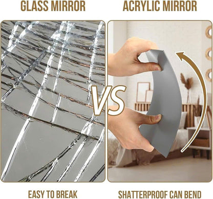 Silver Two-Way Mirror Panel – Double-Sided Acrylic PMMA Infinity Smart Surveillance Glass for Home and Commercial Use