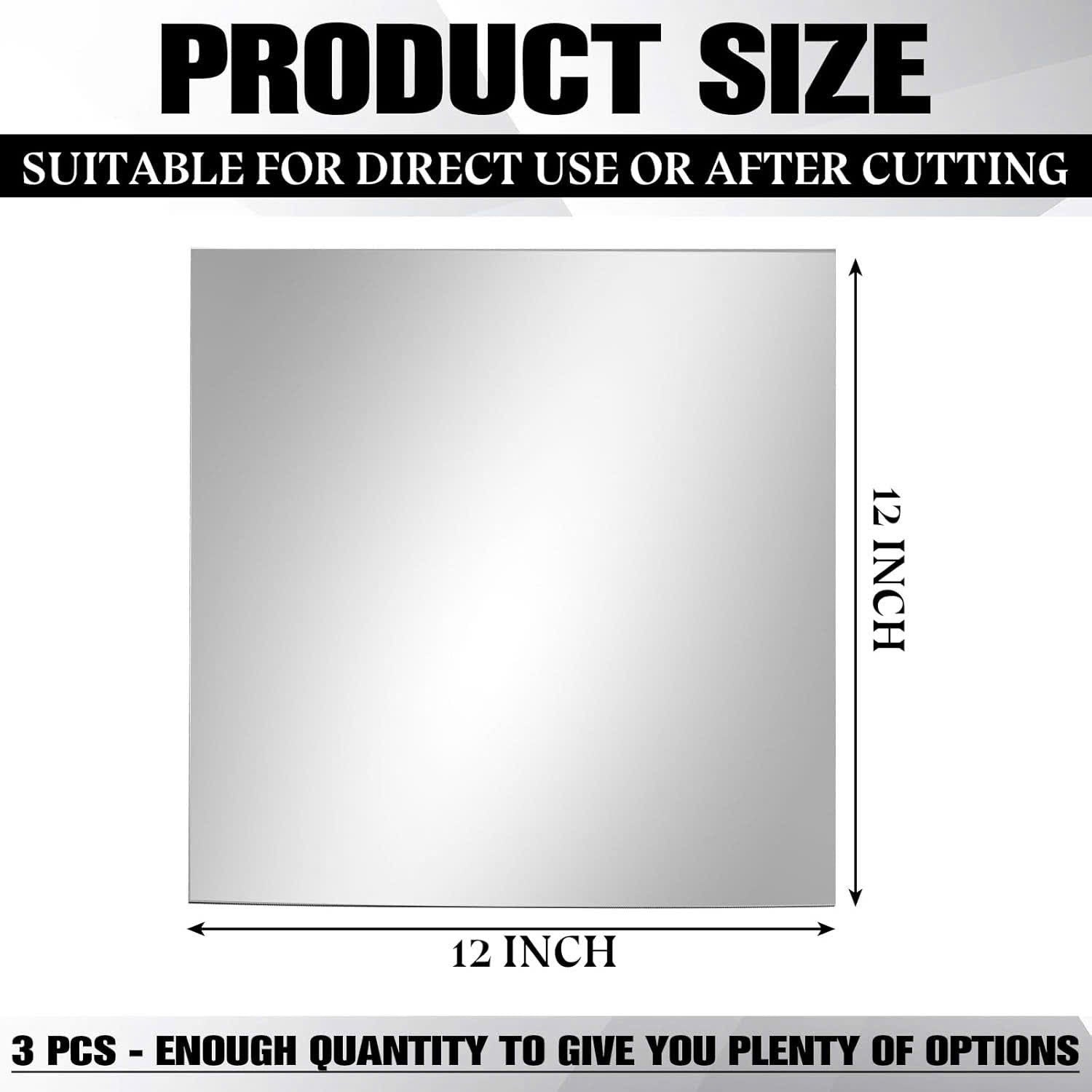 Silver Two-Way Mirror Panel – Double-Sided Acrylic PMMA Infinity Smart Surveillance Glass for Home and Commercial Use