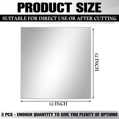 Silver Two-Way Mirror Panel – Double-Sided Acrylic PMMA Infinity Smart Surveillance Glass for Home and Commercial Use