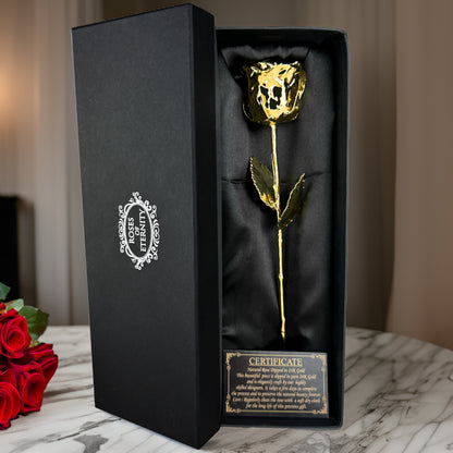 Luxury Rose Gold Plated Eternal Flower Ornament - Pexav