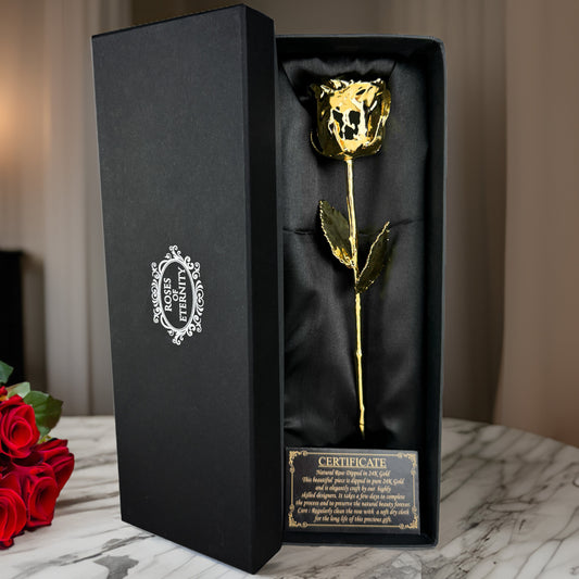 Luxury Rose Gold Plated Eternal Flower Ornament - Pexav