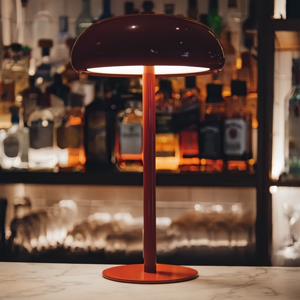 Sleek Retro Table Lamp – Rechargeable Cordless Touch Control Bedside Lamp with Adjustable Lighting 1
