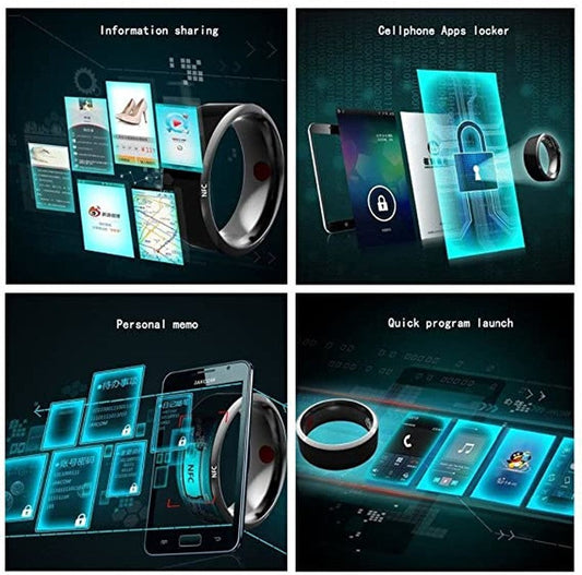 Advanced Bluetooth Smart Ring Tracker Device Black - Pexav