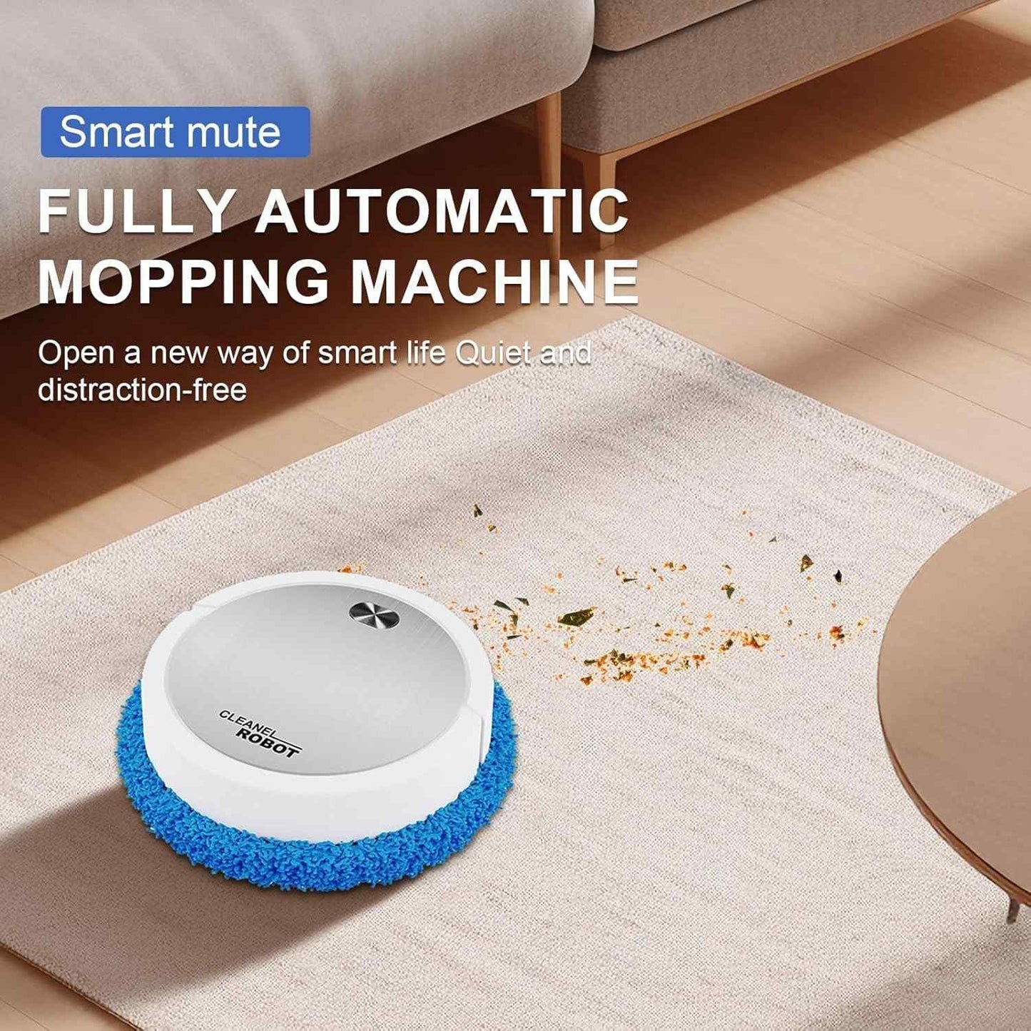 Smart Dual-Mode Floor Cleaning Robot – Wet & Dry Auto Mop with Long Battery Life and Low-Noise Operation