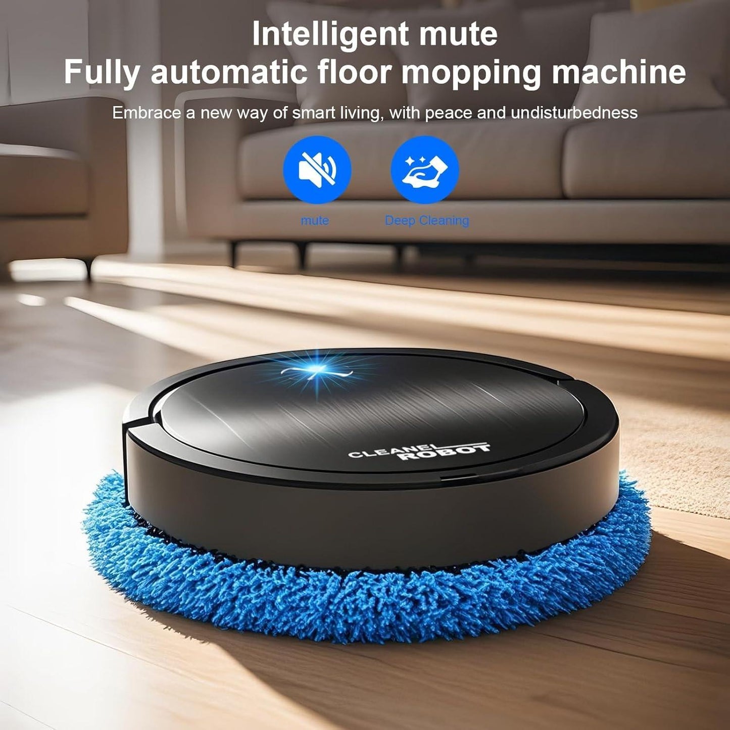 Smart Dual-Mode Floor Cleaning Robot – Wet & Dry Auto Mop with Long Battery Life and Low-Noise Operation