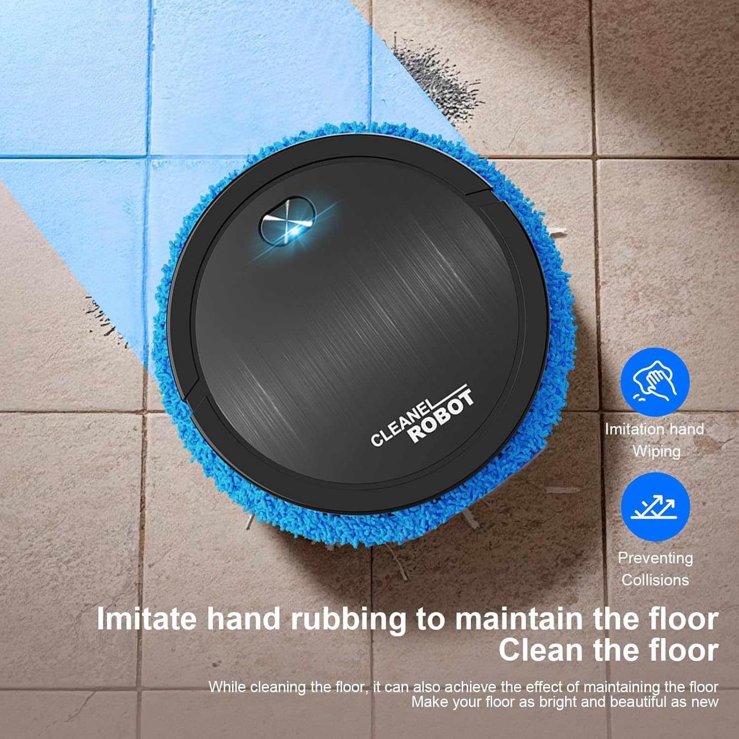 Smart Dual-Mode Floor Cleaning Robot – Wet & Dry Auto Mop with Long Battery Life and Low-Noise Operation