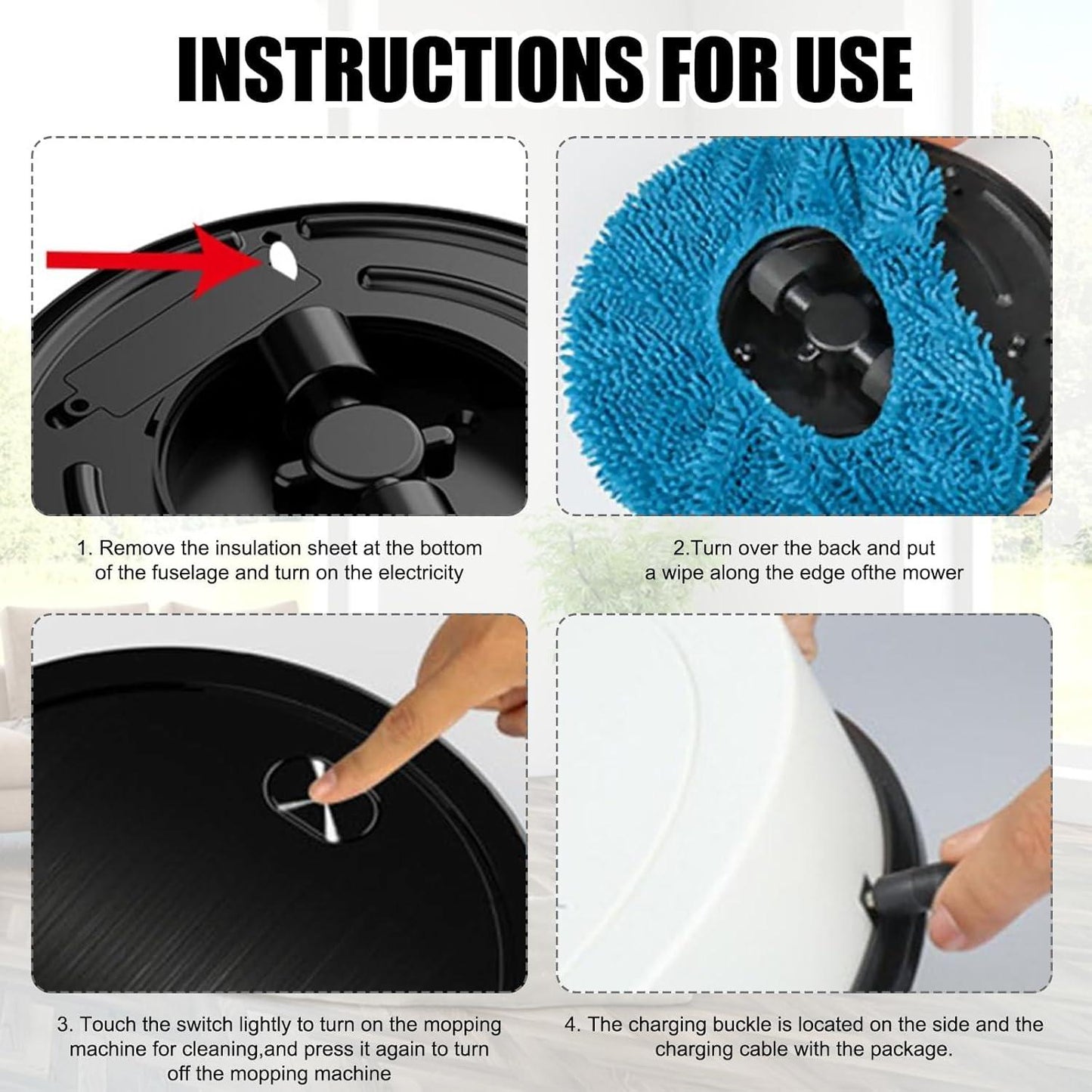 Smart Dual-Mode Floor Cleaning Robot – Wet & Dry Auto Mop with Long Battery Life and Low-Noise Operation