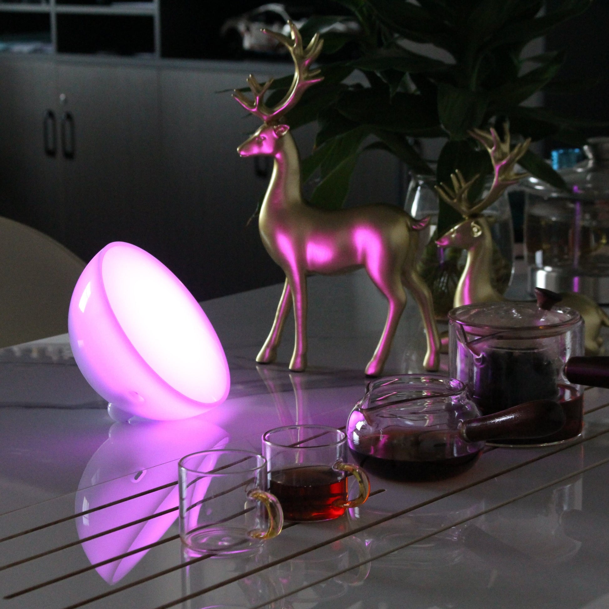 Colorful LED Bedside Table Lamp with Bluetooth Speaker - Pexav