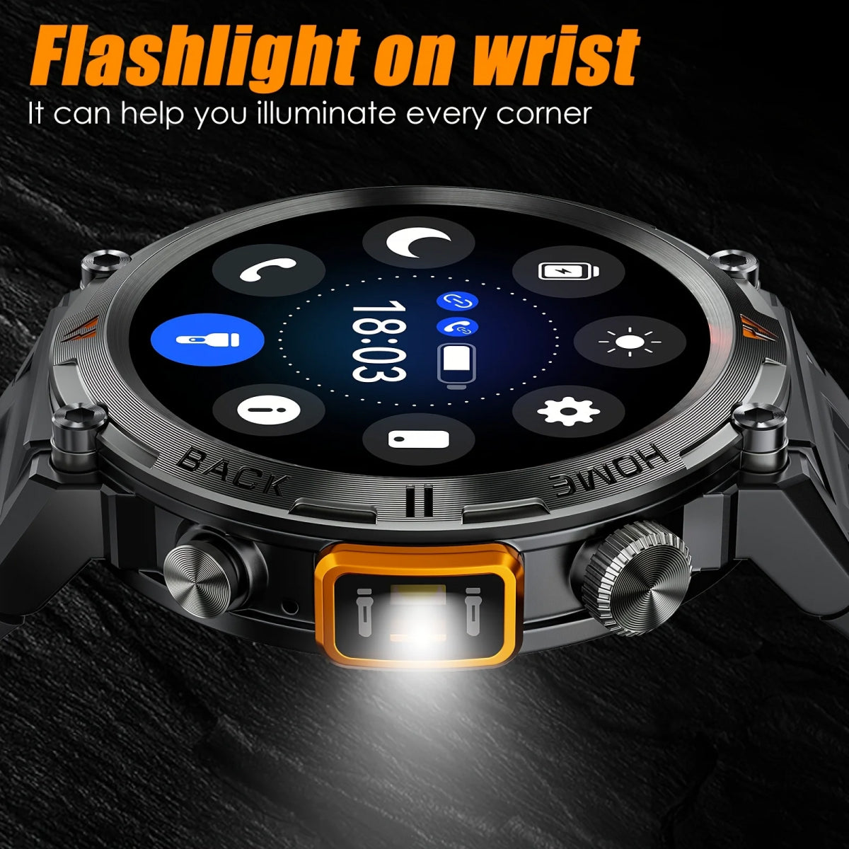 Rugged Waterproof Fitness Smartwatch