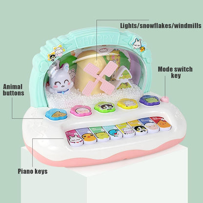 Snowflake Piano Keyboard Toy – Light-Up Musical Instrument for Kids, Safe for Ages 3+