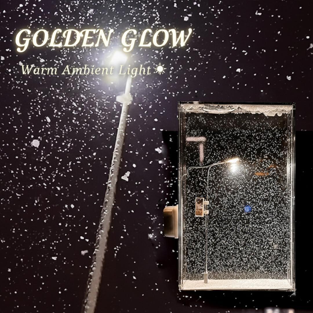 Snowy Scene Night Lights – DIY Christmas Street Lamp with Flowing Snow Effect for Magical Holiday Desktop Décor