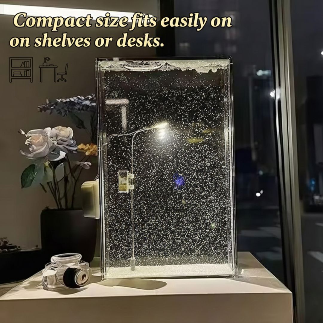 Snowy Scene Night Lights – DIY Christmas Street Lamp with Flowing Snow Effect for Magical Holiday Desktop Décor
