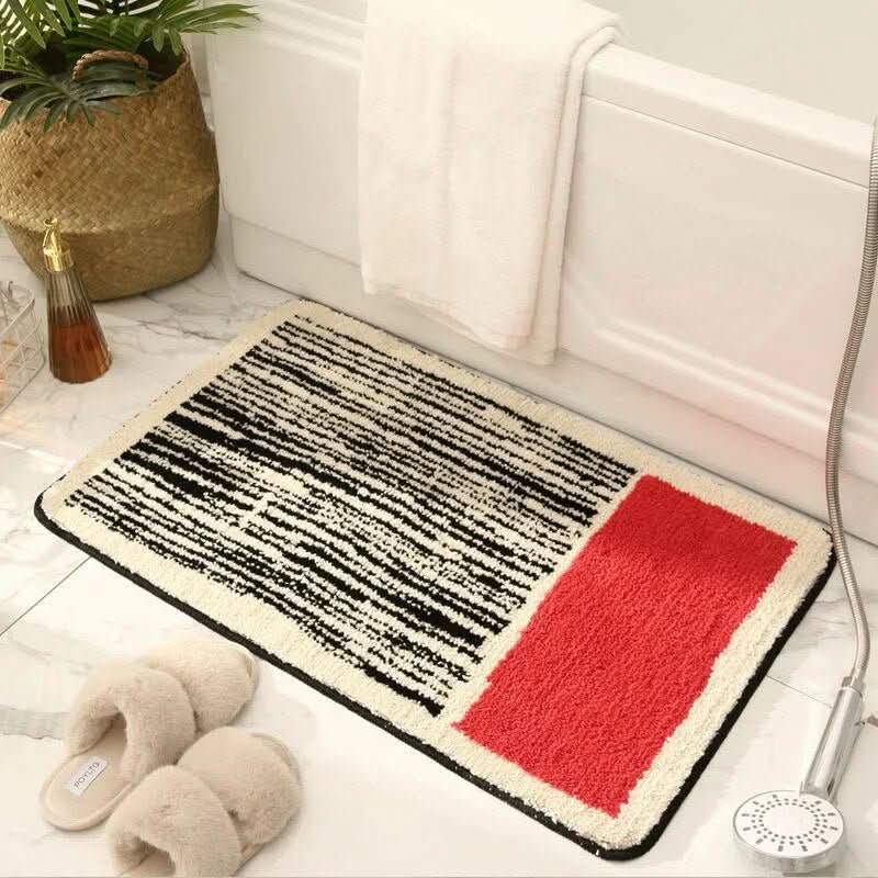 Soft Non-Slip Bath Mat – Elegant Polyester Acrylic Bathroom Rug, Machine Washable, Plush Comfort, Available in Multiple Sizes 4