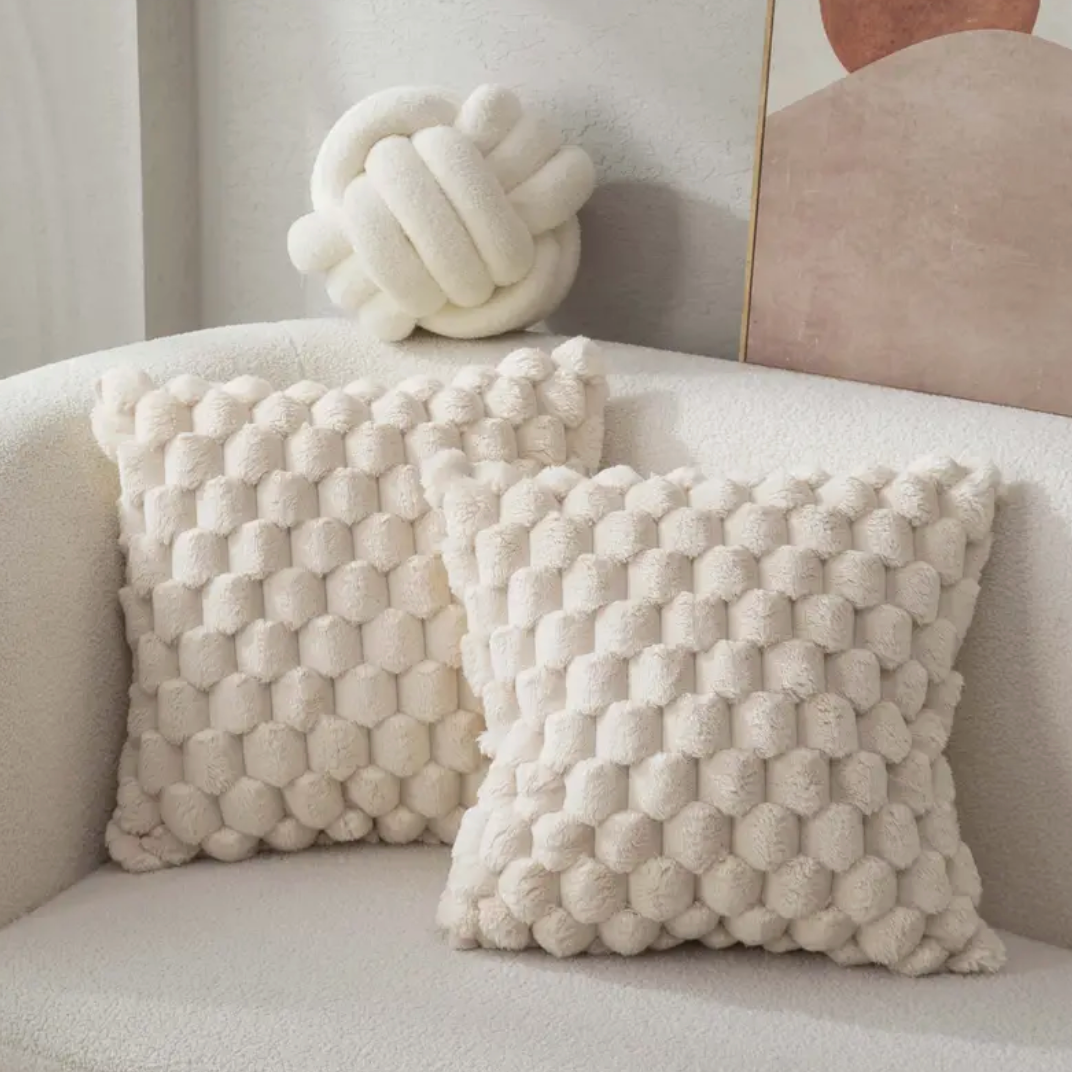 Comfy Fleece Pillow with Soft Cushion Cover - Pexav